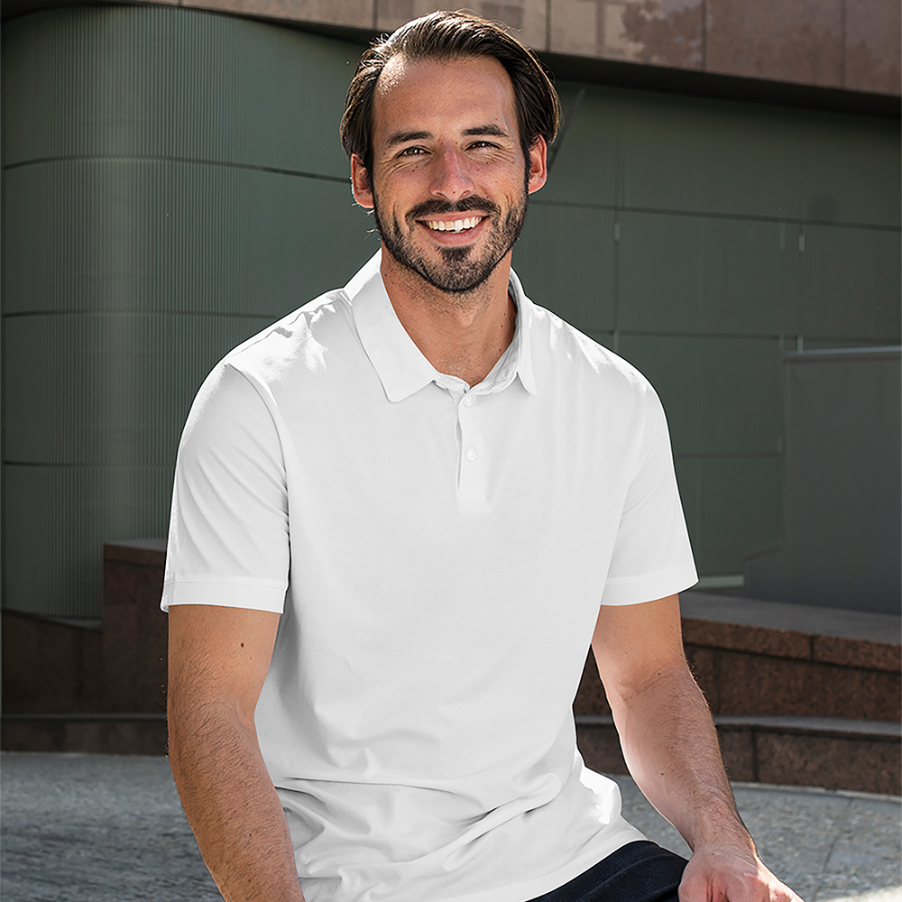 Lugio Interlock Polo T-Shirt (Self Fabric Collar)