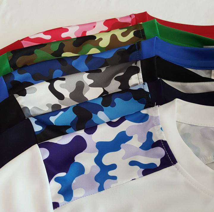 Quick Dry Camouflage Pattern Round Neck T-shirt