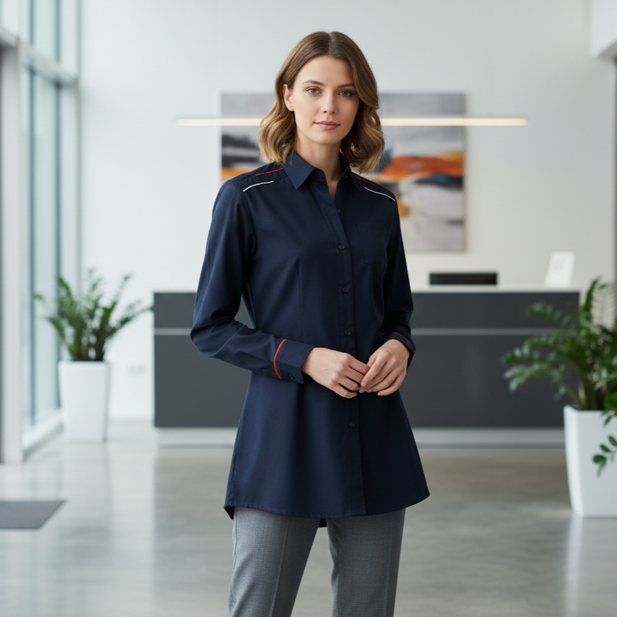 Corporate Uniform Long Sleeve Muslimah Shirt