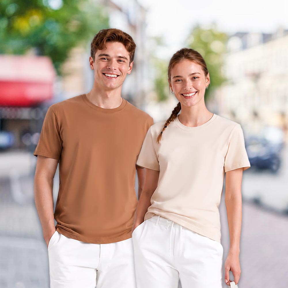 COTTON ROUND NECK T-SHIRT