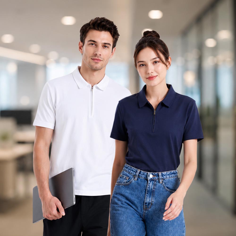 TRITAN PREMIUM HALF-ZIP POLO SHIRT