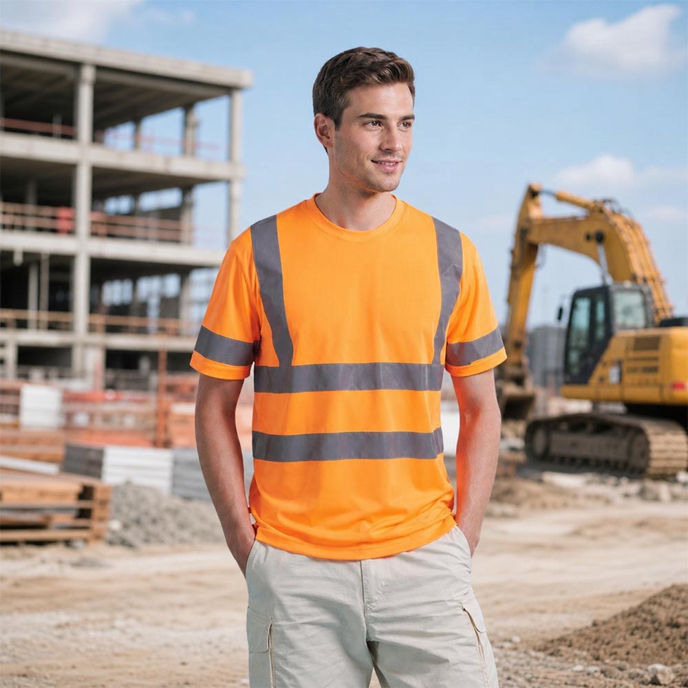 SAFETY REFLECTIVE ROUND NECK T-SHIRT